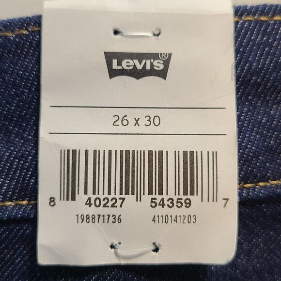 NEW Levi's BOYFRIEND Tapered Leg Dark Wash Jeans Mid Rise Women's 26 x 30 2658 - Picture 7 of 16